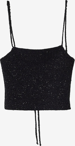 MANGO Knitted Top 'Spider' in Black: front