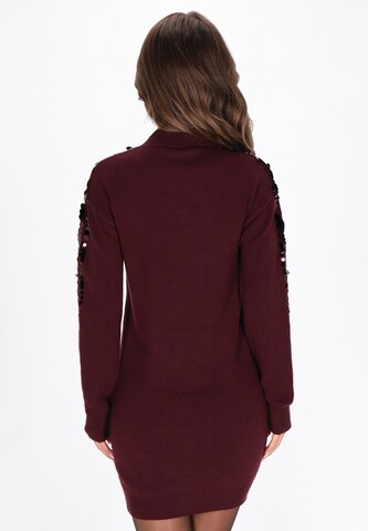 faina Knit dress in Red
