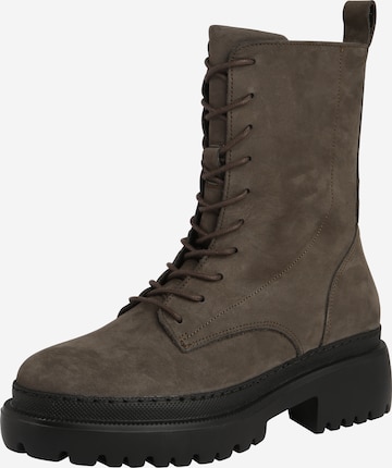 ABOUT YOU Lace-Up Ankle Boots 'Zoey' in Grey: front