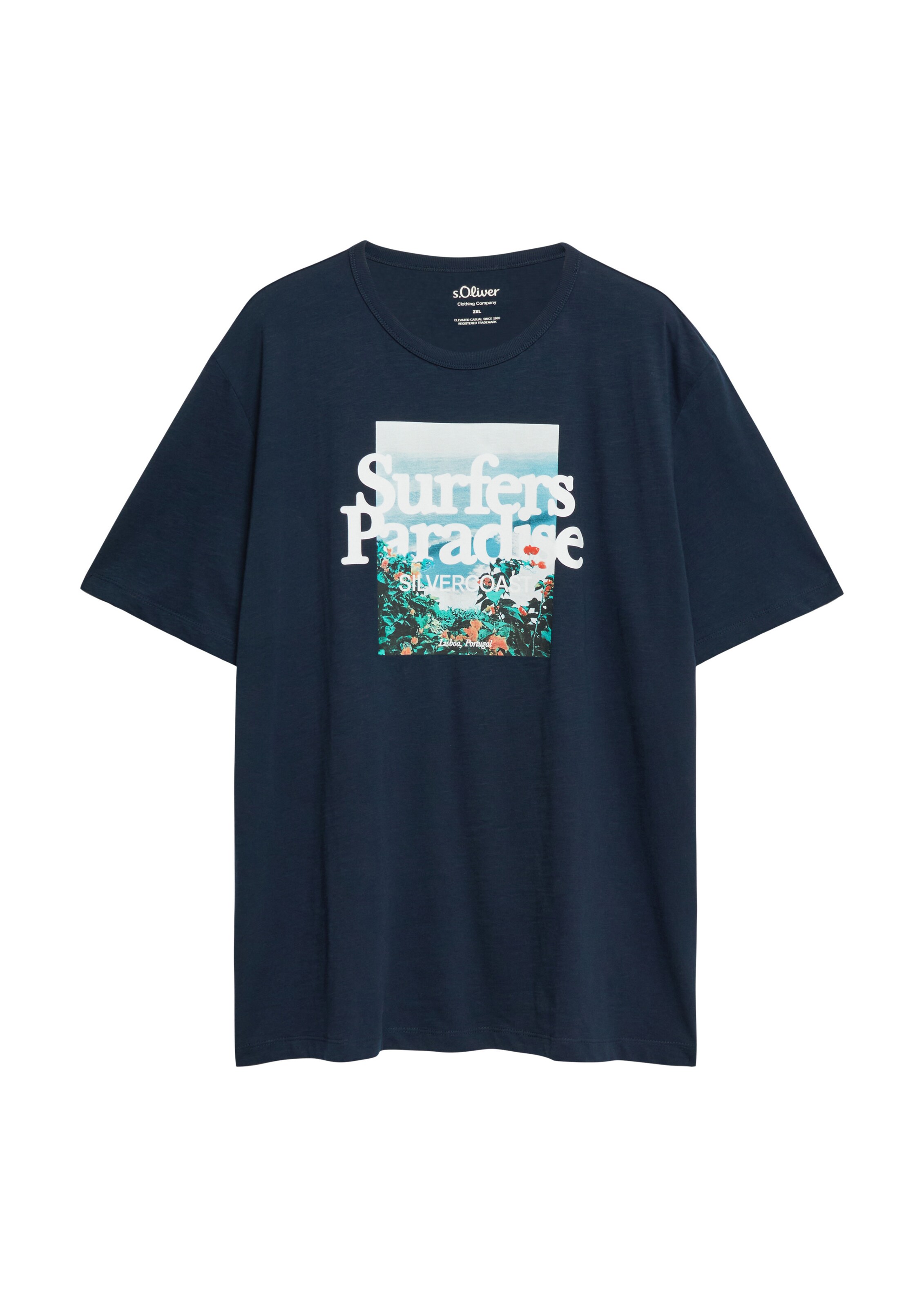 s.Oliver Men Big Sizes T-Shirt in Blau: Vorderseite
