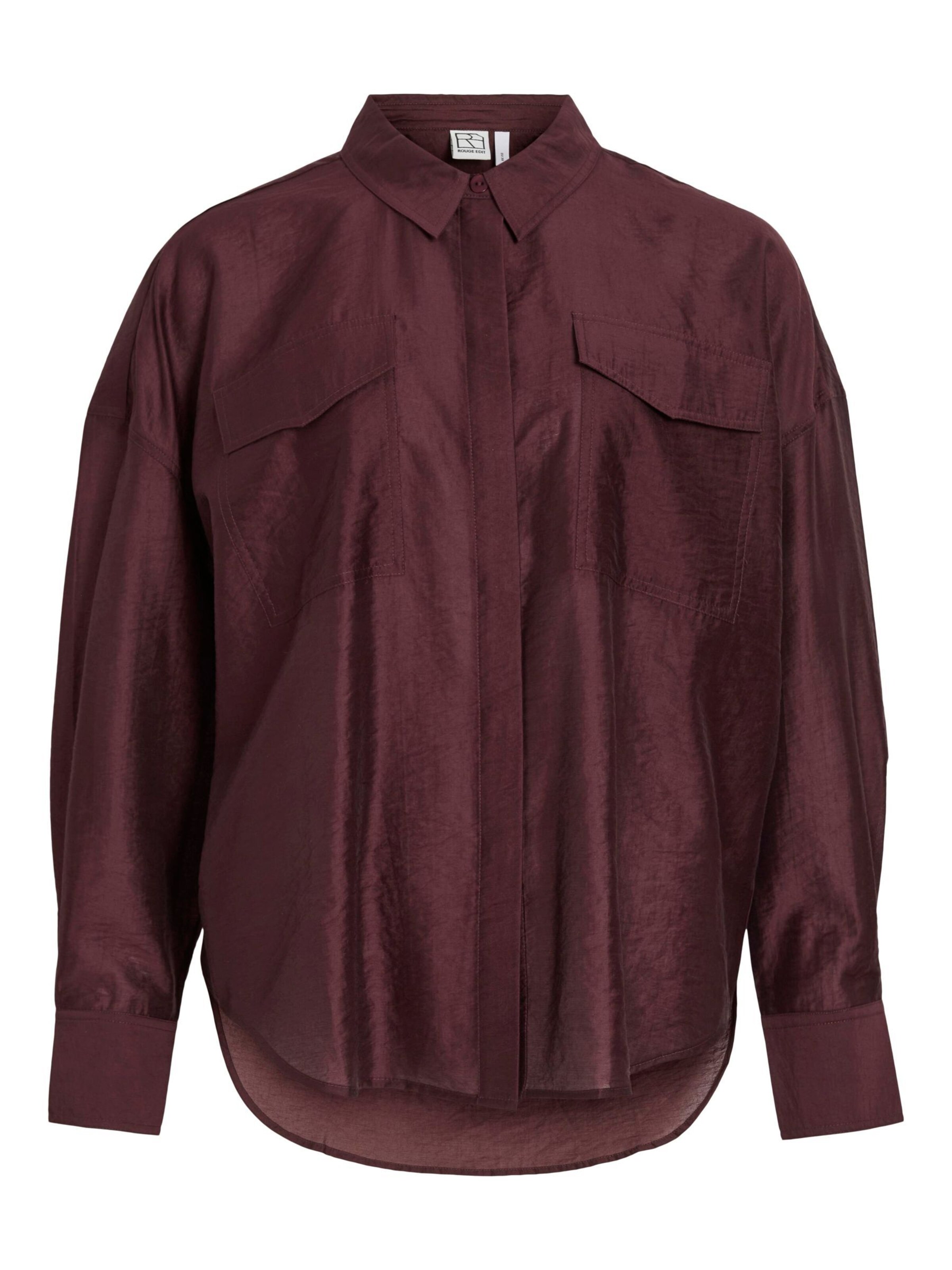 Camicia da donna di VILA ROUGE EDIT in marrone: frontale