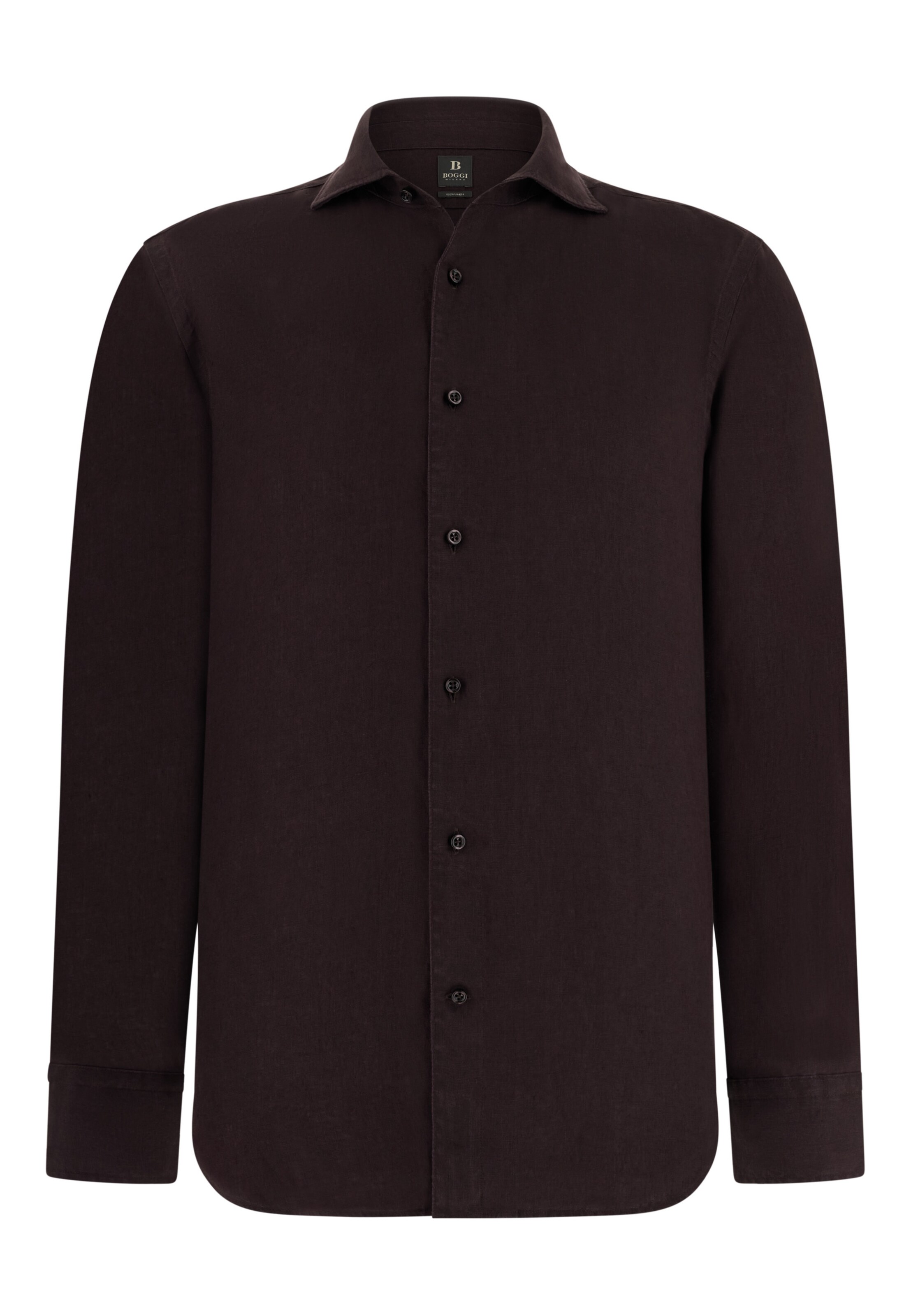 Boggi Milano Button Up Shirt in Brown: front