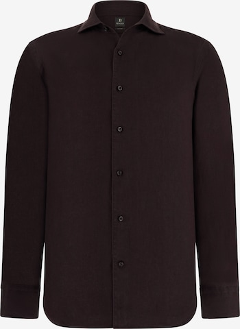 Boggi Milano Button Up Shirt in Brown: front