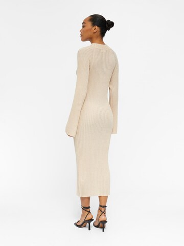 OBJECT Knit dress 'LUNA' in Beige