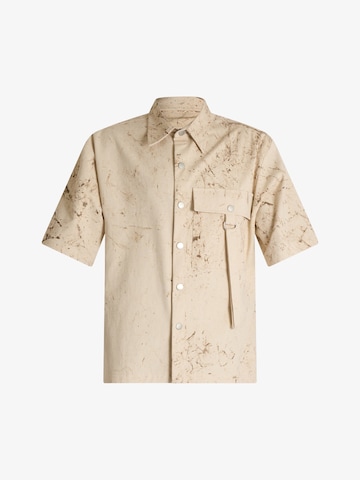 Yes London Regular fit Overhemd in Beige: voorkant
