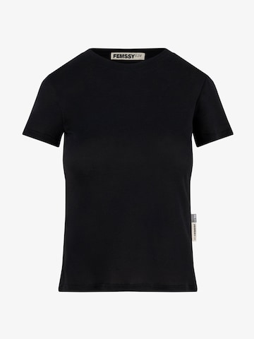 FEMSSY Shirt 'PURE'‌‌‌‌‌ in Schwarz: Vorderseite