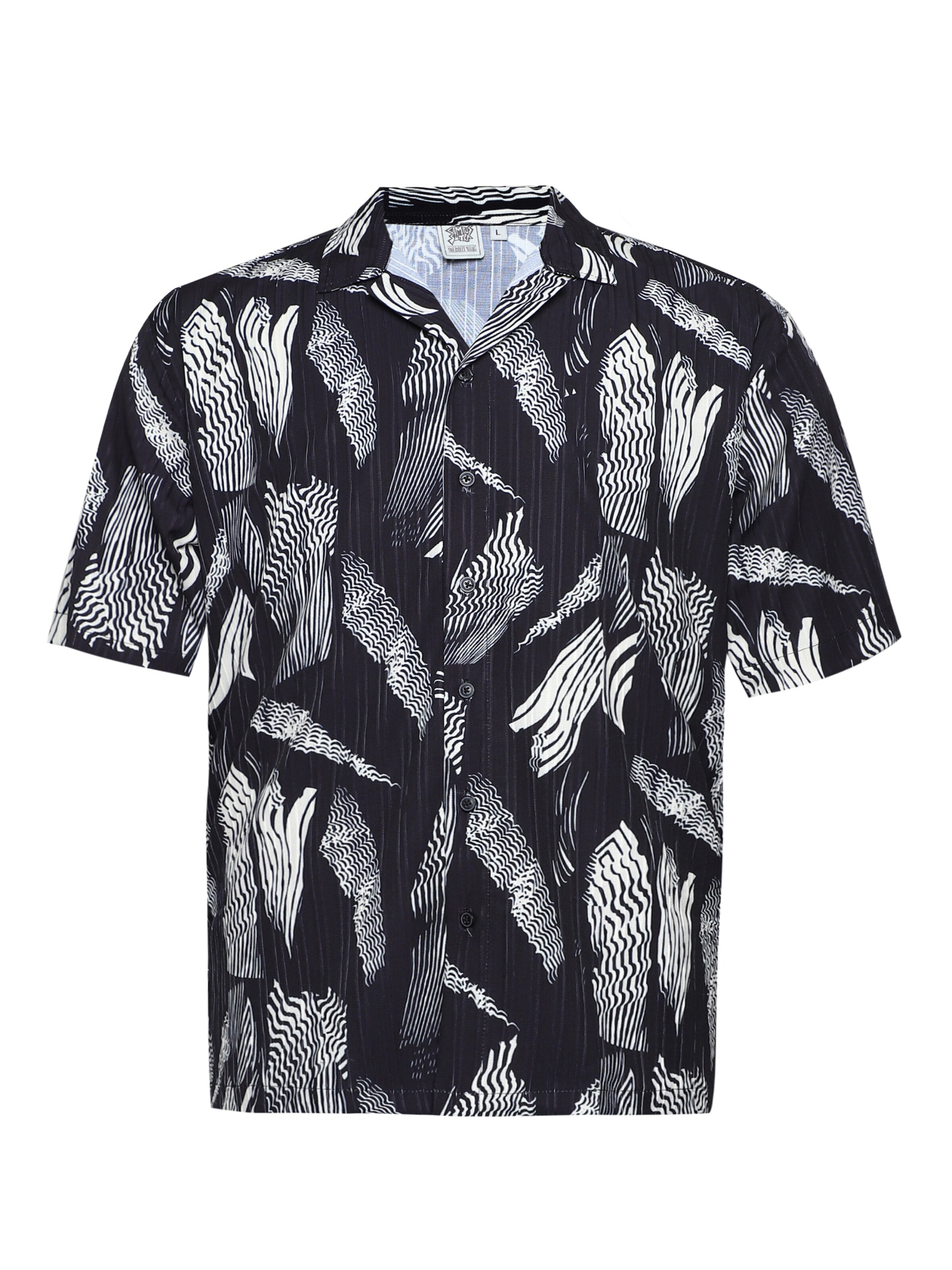 Campus Sutra Klasický střih Košile 'Tammara' – černá: přední strana