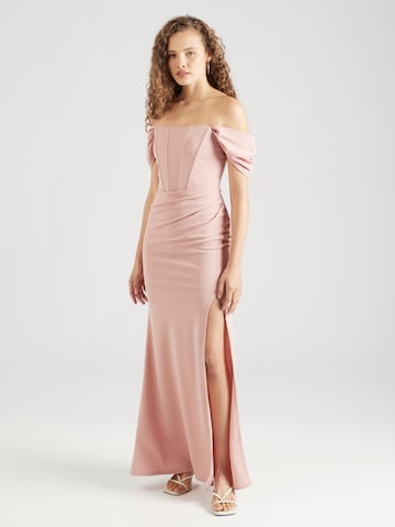 Robe de soirée 'KIMMI' TFNC en rose : devant