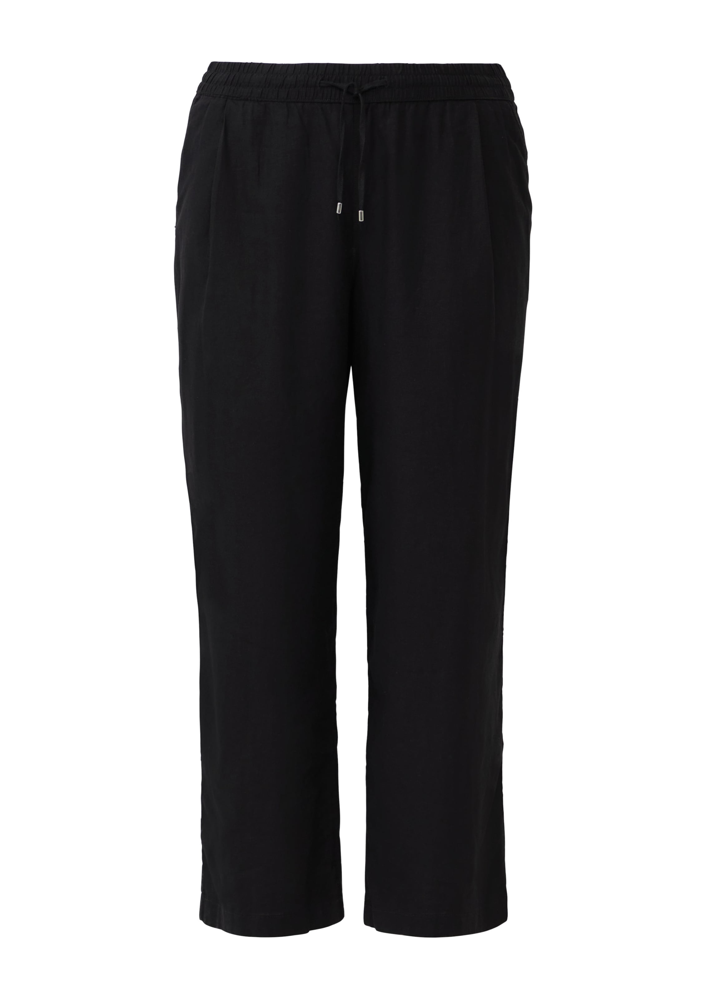 s.Oliver Wide leg Broek in Zwart: voorkant