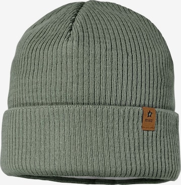 MAXIMO Beanie 'GOTS MINI-Mütze, Rippe Umschlagrand, Baumwollfleecefutter' in Green: front