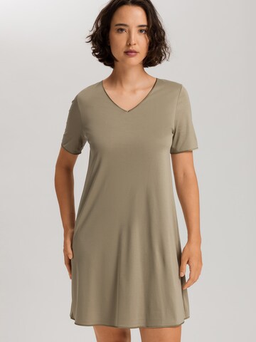 Hanro Nightgown ' Cotton Silk ' in Brown: front