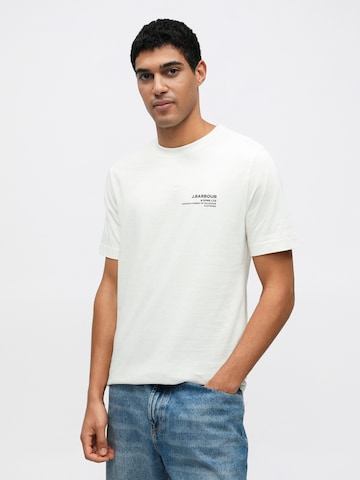 Barbour Koszulka 'Parkend Photographic' w kolorze biały