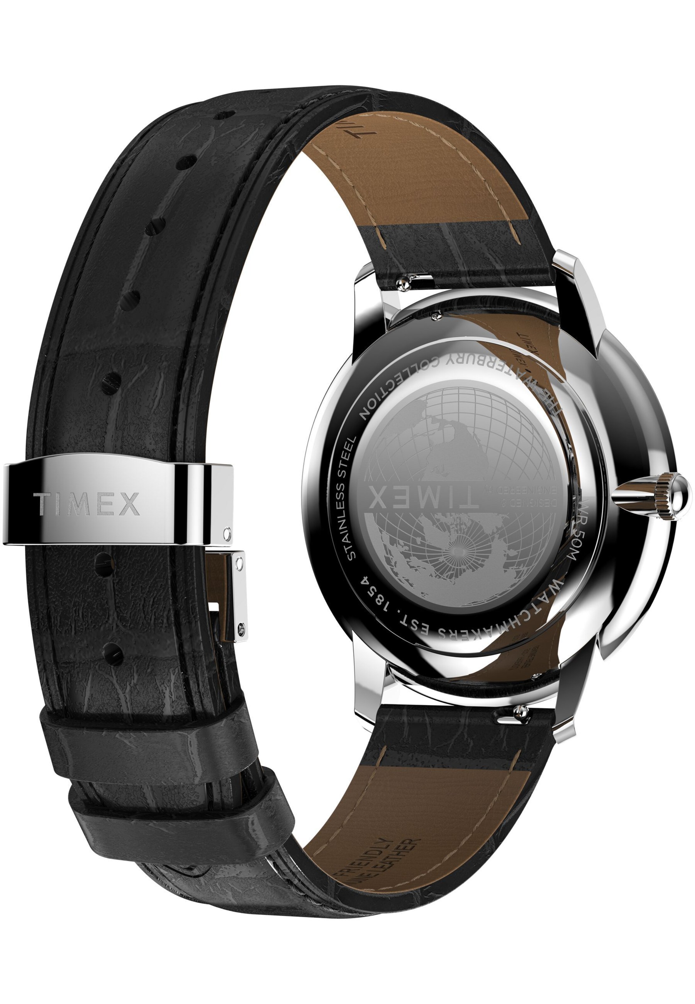 TIMEX Analoog horloge 'Waterbury Metropolitan' in Zwart