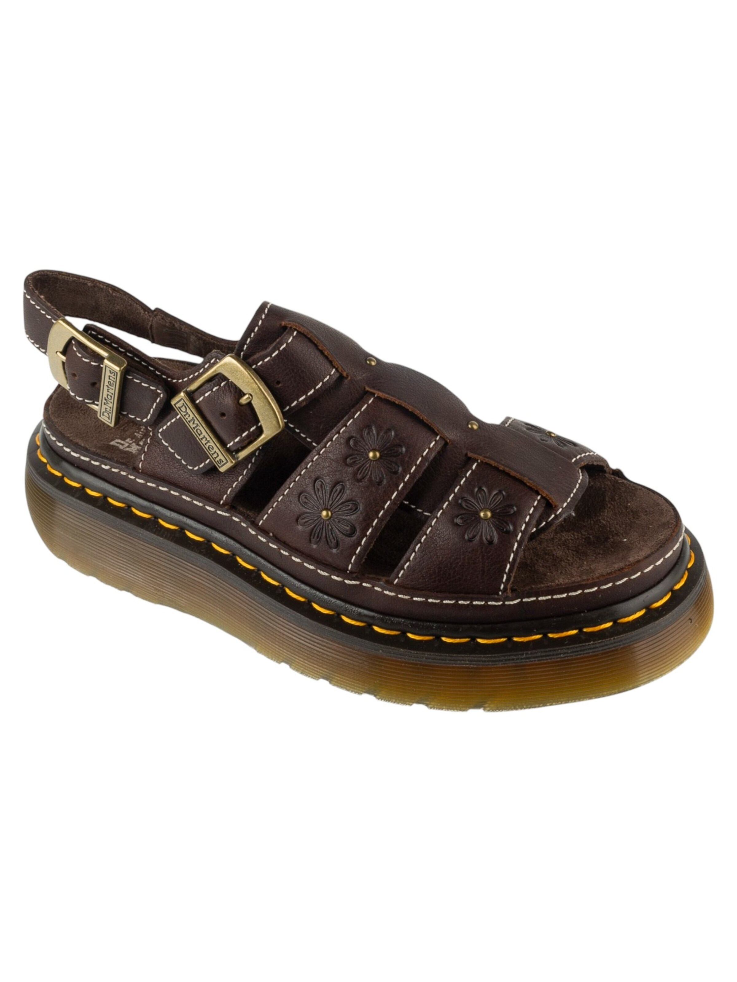 Dr. Martens Sandaal 'Dr. Martens Wrenlie Open Platform Sandals' in Bruin: voorkant