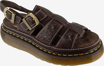 Dr. Martens Sandaal 'Dr. Martens Wrenlie Open Platform Sandals' in Bruin: voorkant