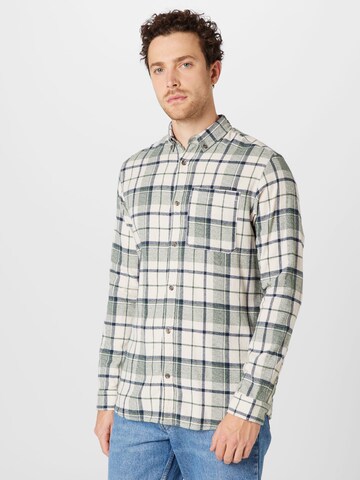 JACK & JONES - Ajuste regular Camisa 'ROWEN GRINDLE WILLOW' en verde: frente