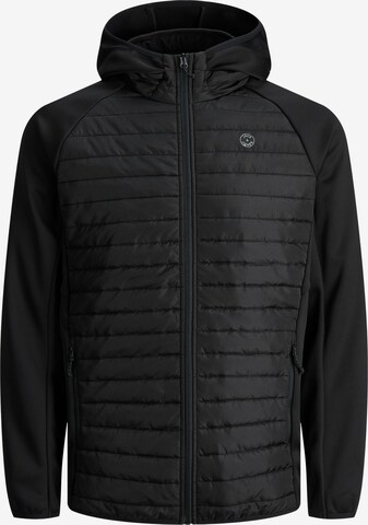 Veste mi-saison Jack & Jones Plus en noir : devant