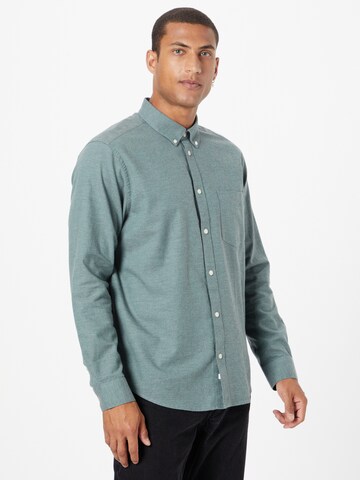 Coupe regular Chemise 'Jay 3.0' minimum en vert : devant