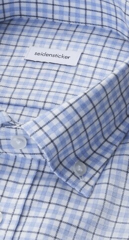 Coupe slim Chemise business 'Schwarze Rose' SEIDENSTICKER en bleu