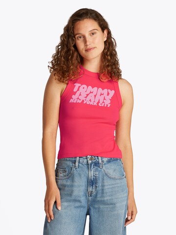 Tommy Jeans - Top en rojo: frente