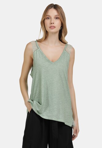 DreiMaster Vintage Top in Groen: voorkant