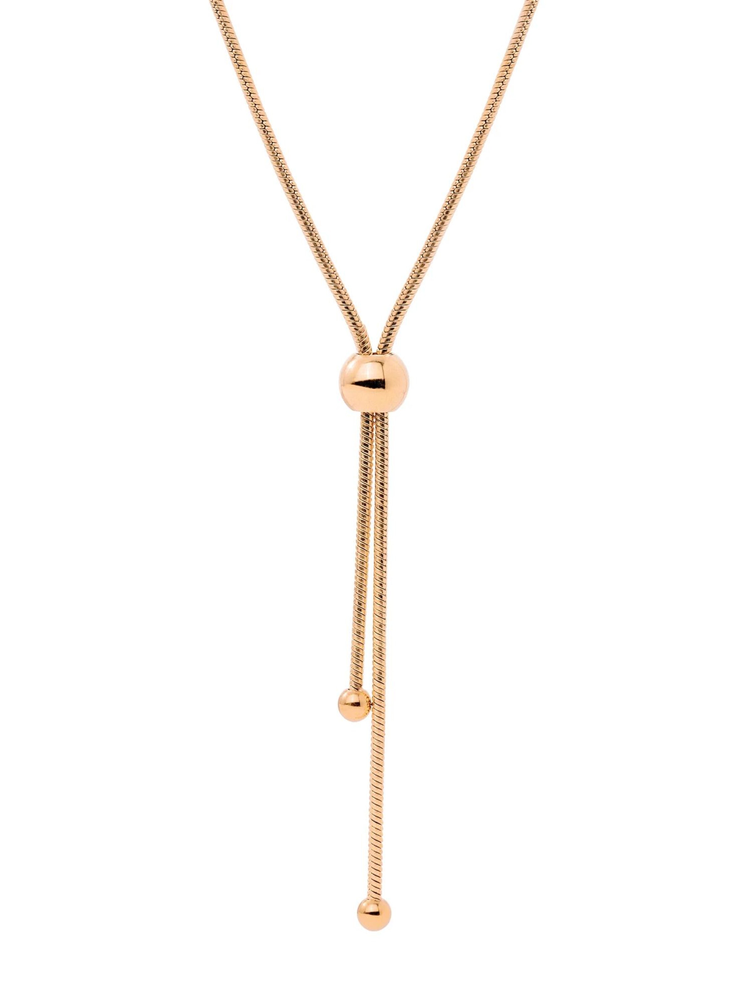 Luamaya Necklace 'Simple Elegance Y-Necklace' in Gold: front
