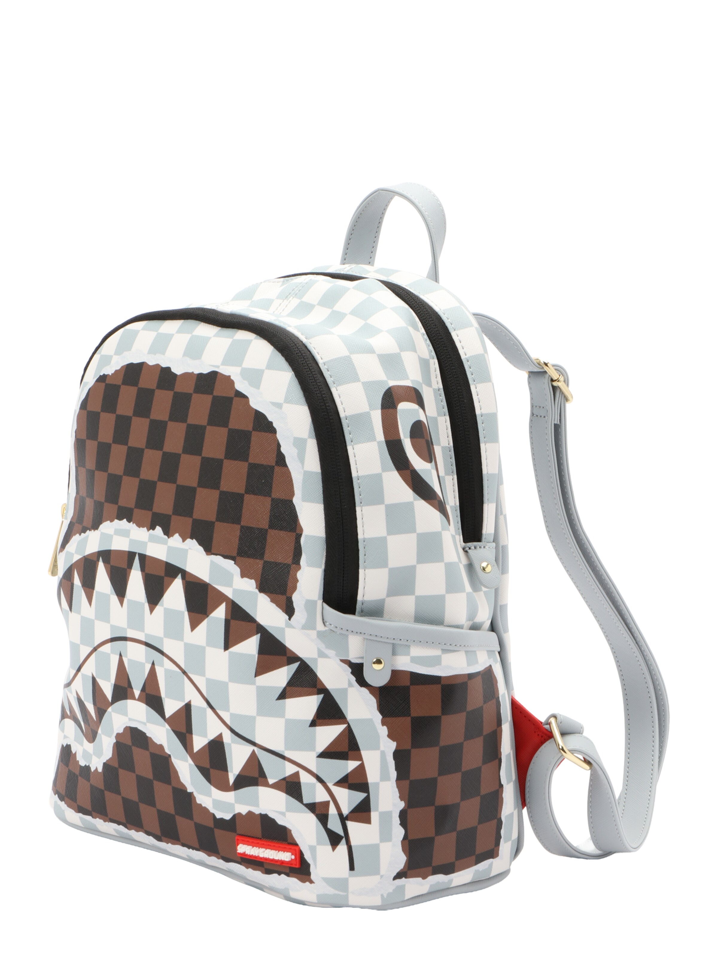 Sprayground Backpack 'CREAM AND BROWN TEAR CHECK SAVAGE' in Mixed colours
