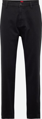 HUGO Regular Pants 'Zeebo' in Black: front
