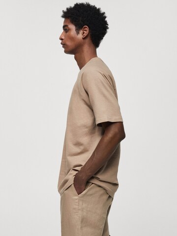 MANGO MAN T-shirt 'CIRCO' i beige