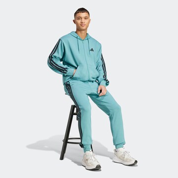 ADIDAS SPORTSWEAR Athletic Zip-Up Hoodie 'Essentials' in Blue