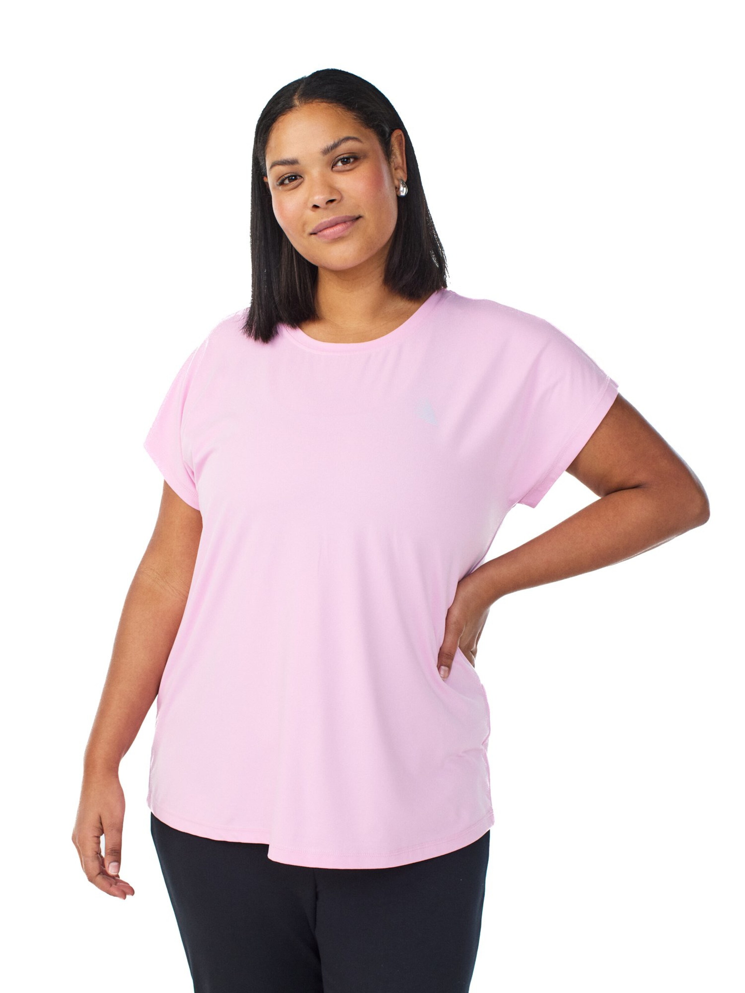 Zizzi Funktionsshirt 'ABASIC' in Pink: Vorderseite