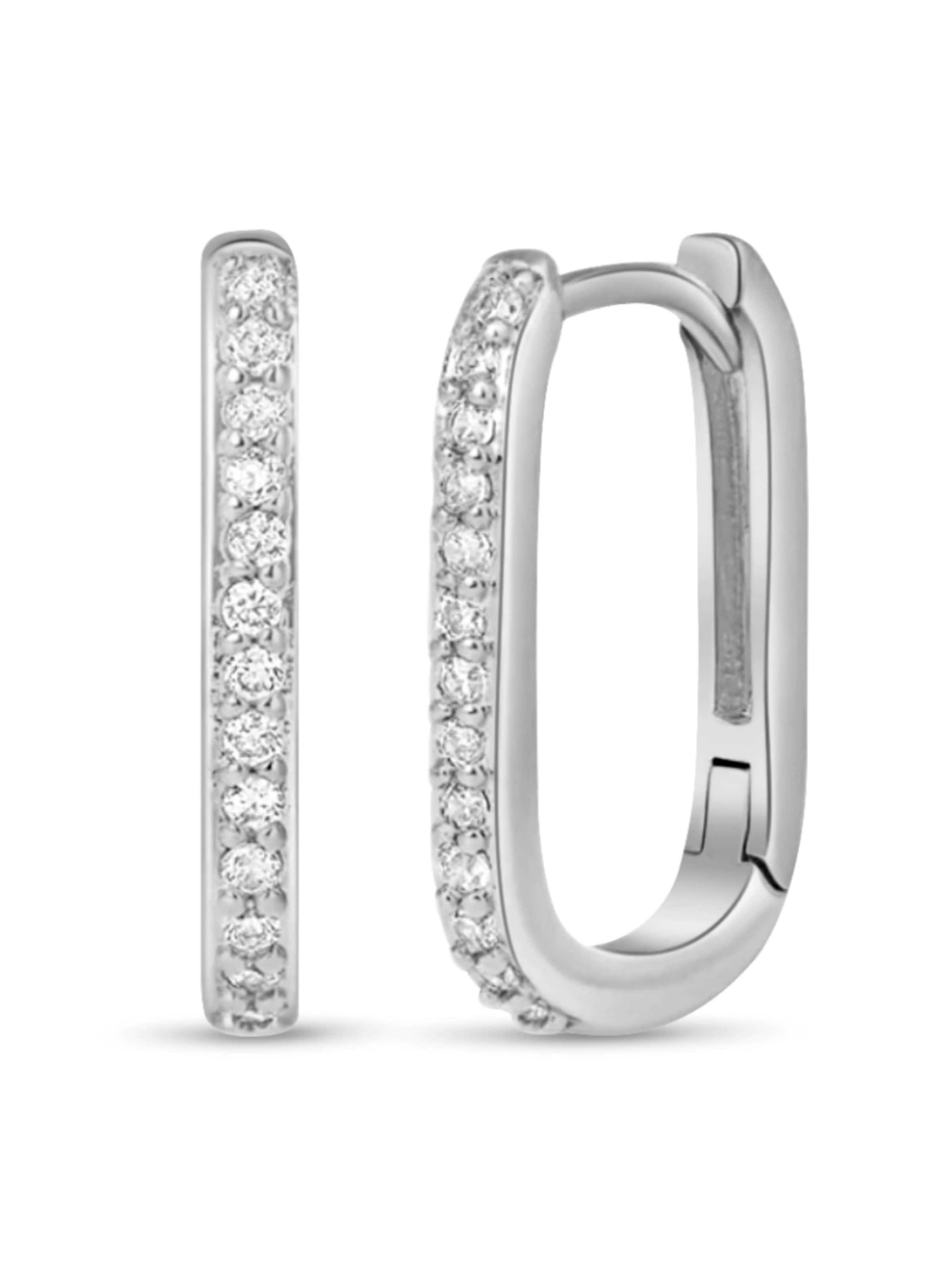 Pure Schmuck Oorbellen 'U-förmige' in Zilver: voorkant