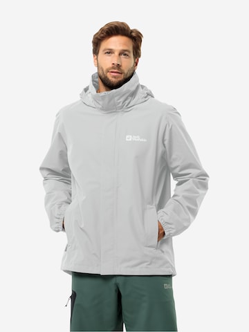 JACK WOLFSKIN Outdoor jacket 'Stormy Point' in Grey: front