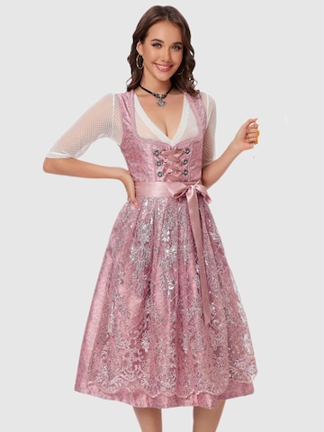 Yesfashion Dirndl w kolorze różowy