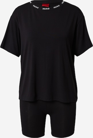 HUGO RedKratke hlače za spavanje 'Unite' - crna boja: prednji dio