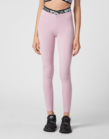 Plein Sport Skinny Leggings in Pink: Vorderseite