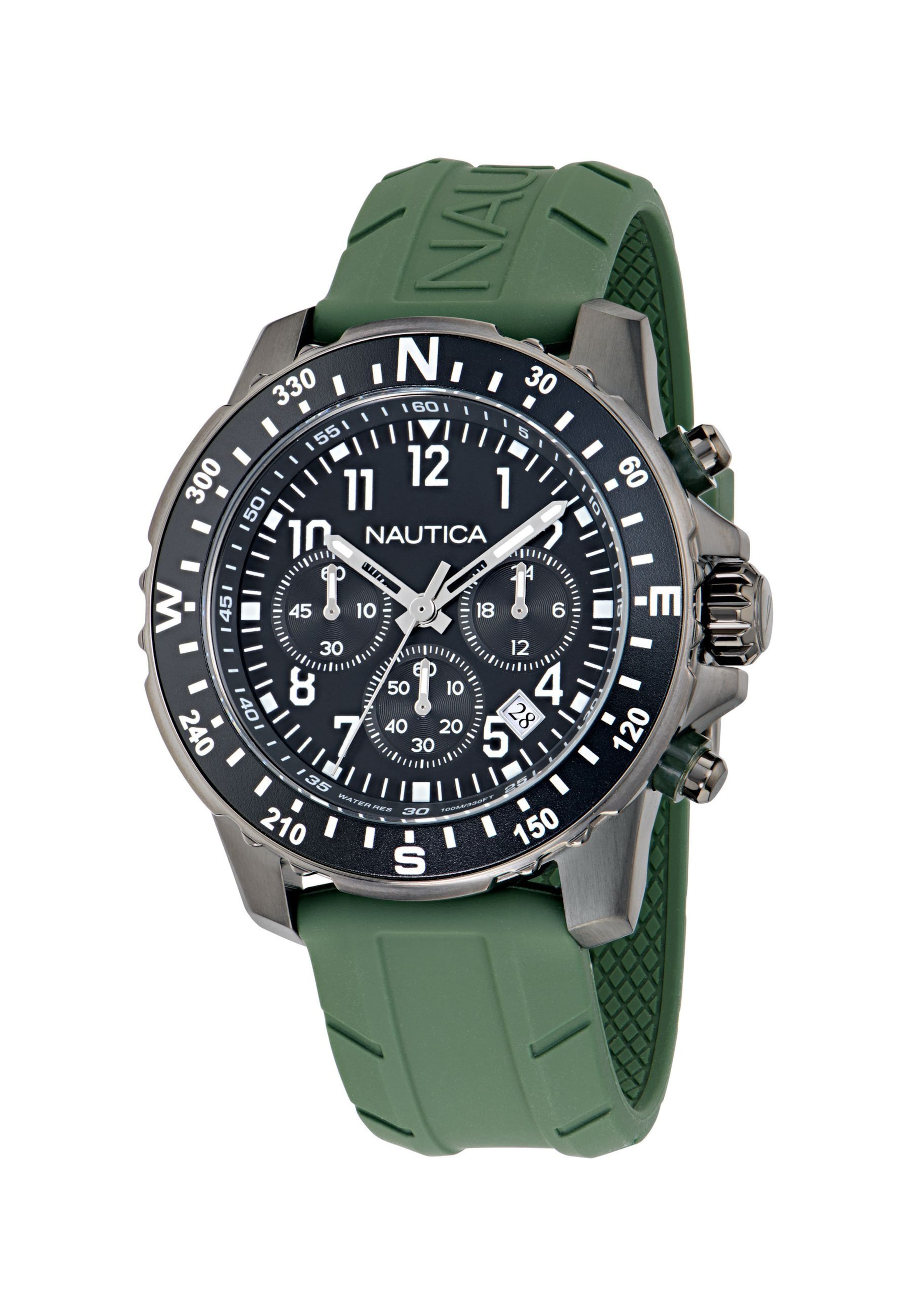 Montre à affichage analogique NAUTICA en vert : devant