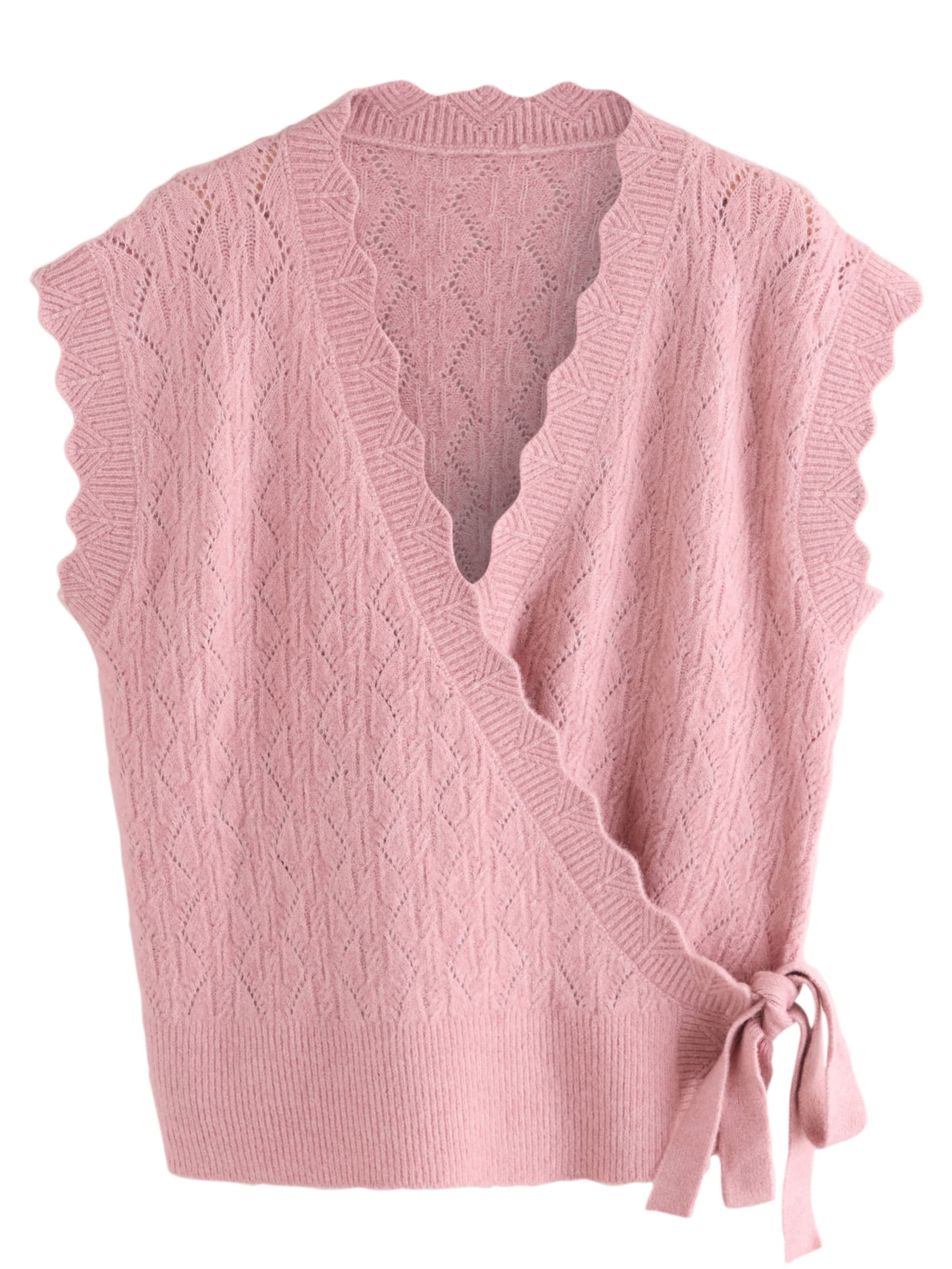 Gilet in maglia di Next in rosa: frontale