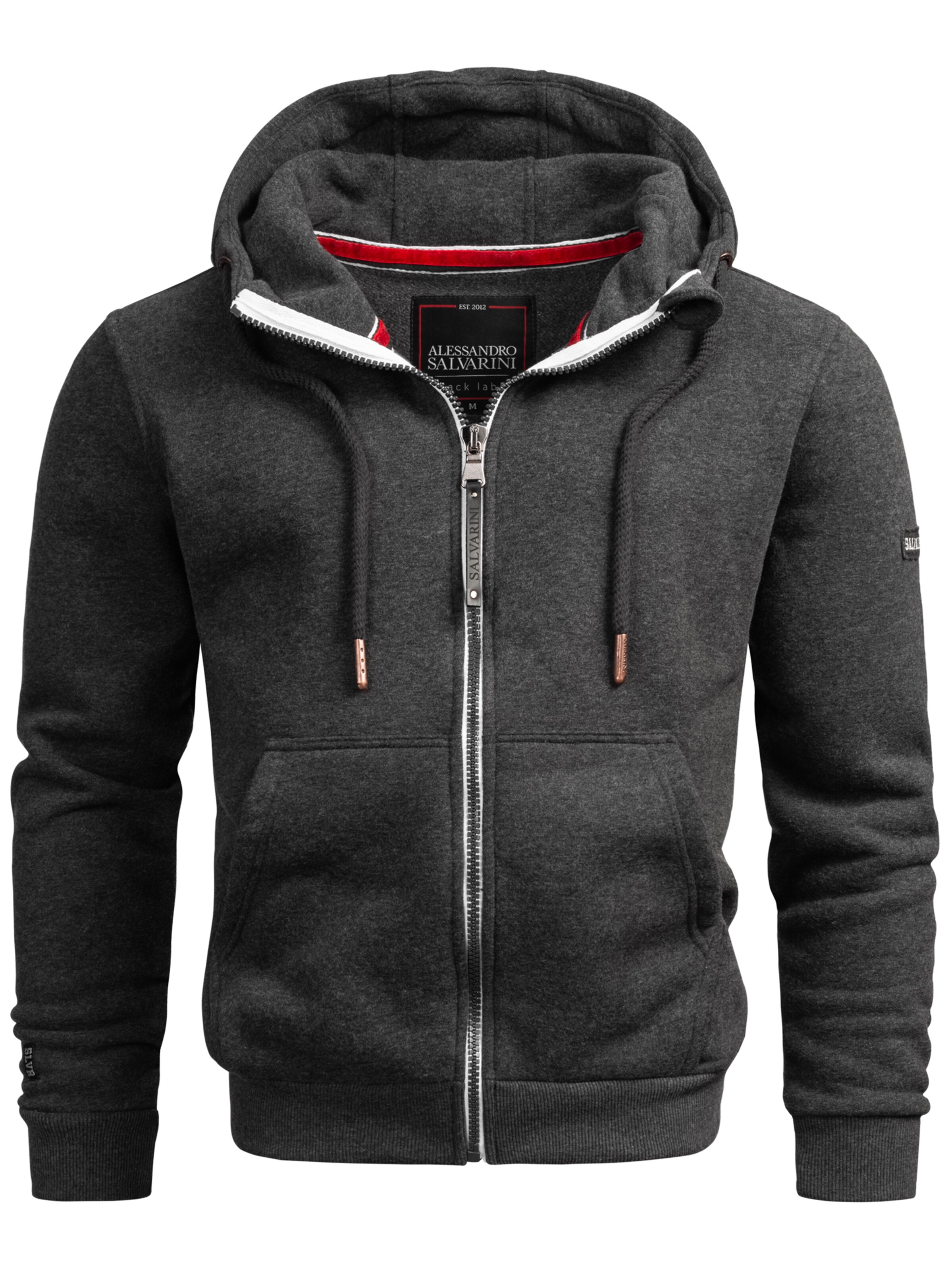 Alessandro Salvarini Sweat jacket 'Bergamo' in Grey