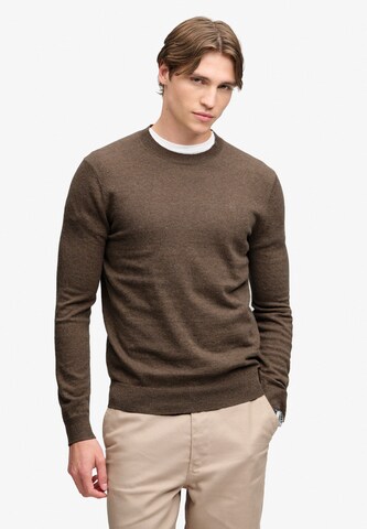 Superdry & Co Trui 'Essential' in Bruin: voorkant