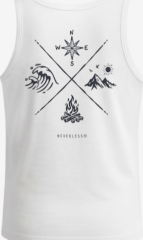 Neverless Shirt 'Nature Compass' in White: front