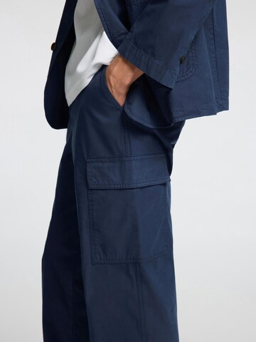 Loosefit Pantalon cargo SELECTED en bleu