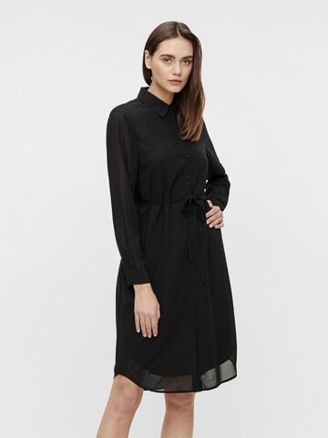 OBJECT - Vestido camisero 'Mila Bay' en negro: frente