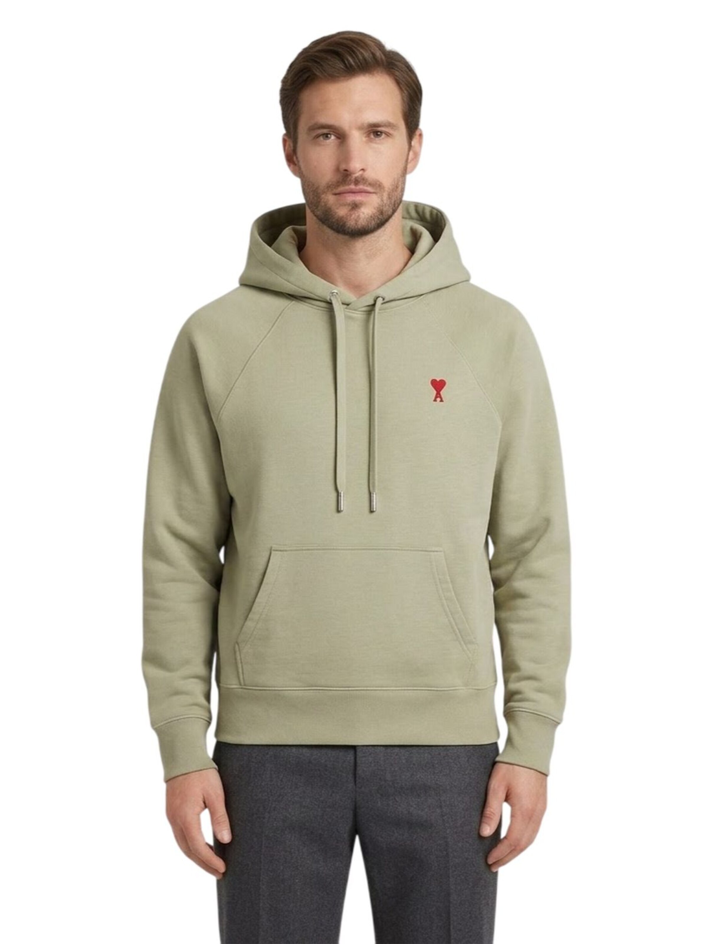 Ami - Sudadera 'Ami Sweatshirt Herren dunkelblau mit Kapuze' en verde: frente
