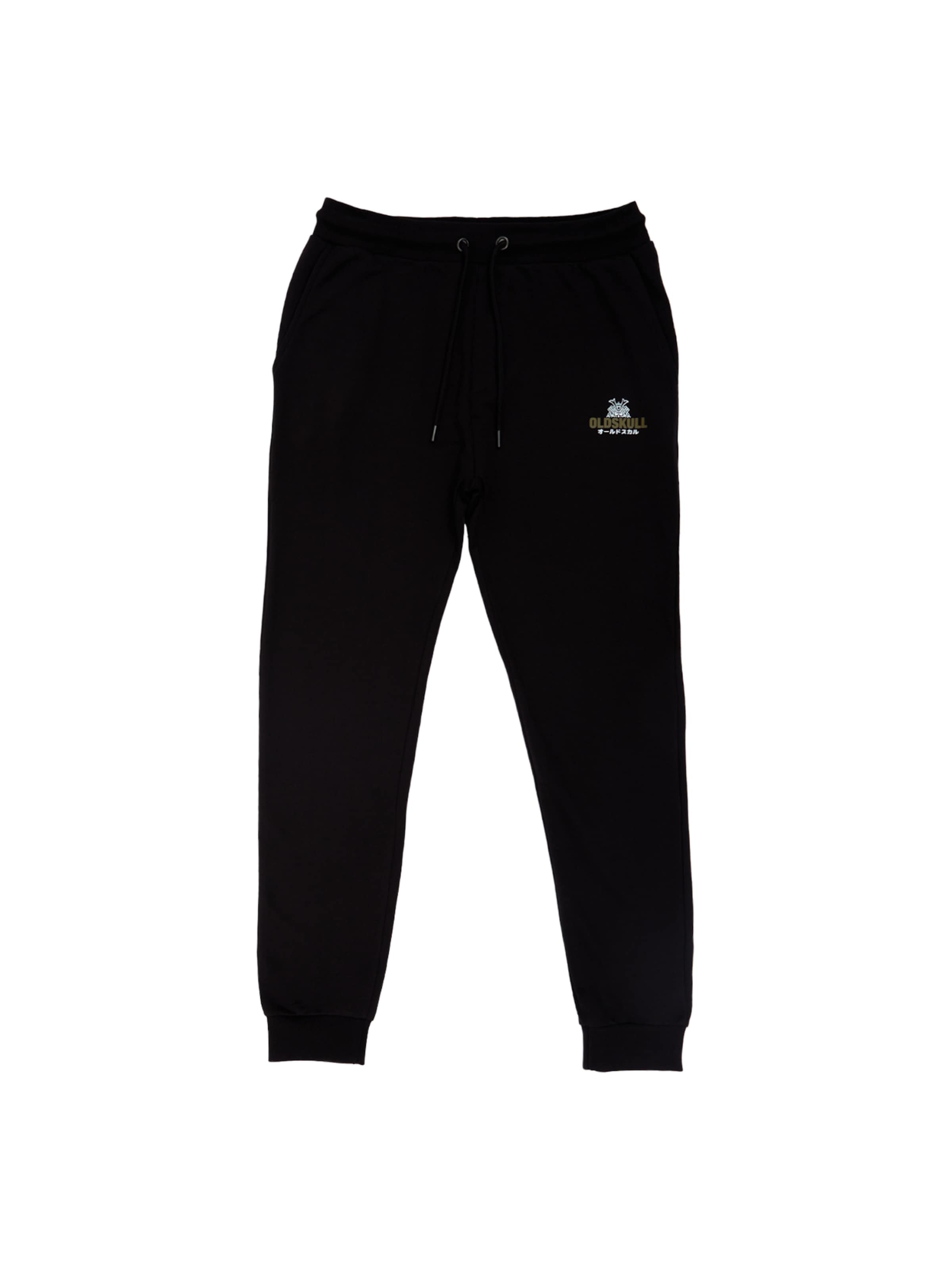 Oldskull Tapered Broek 'Samurai' in Zwart: voorkant