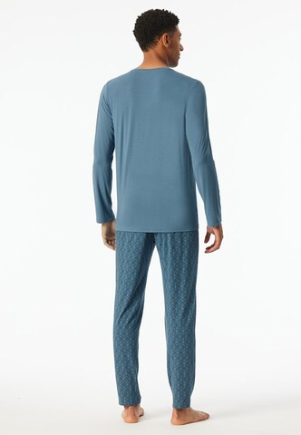 SCHIESSER Pajamas long in Blue