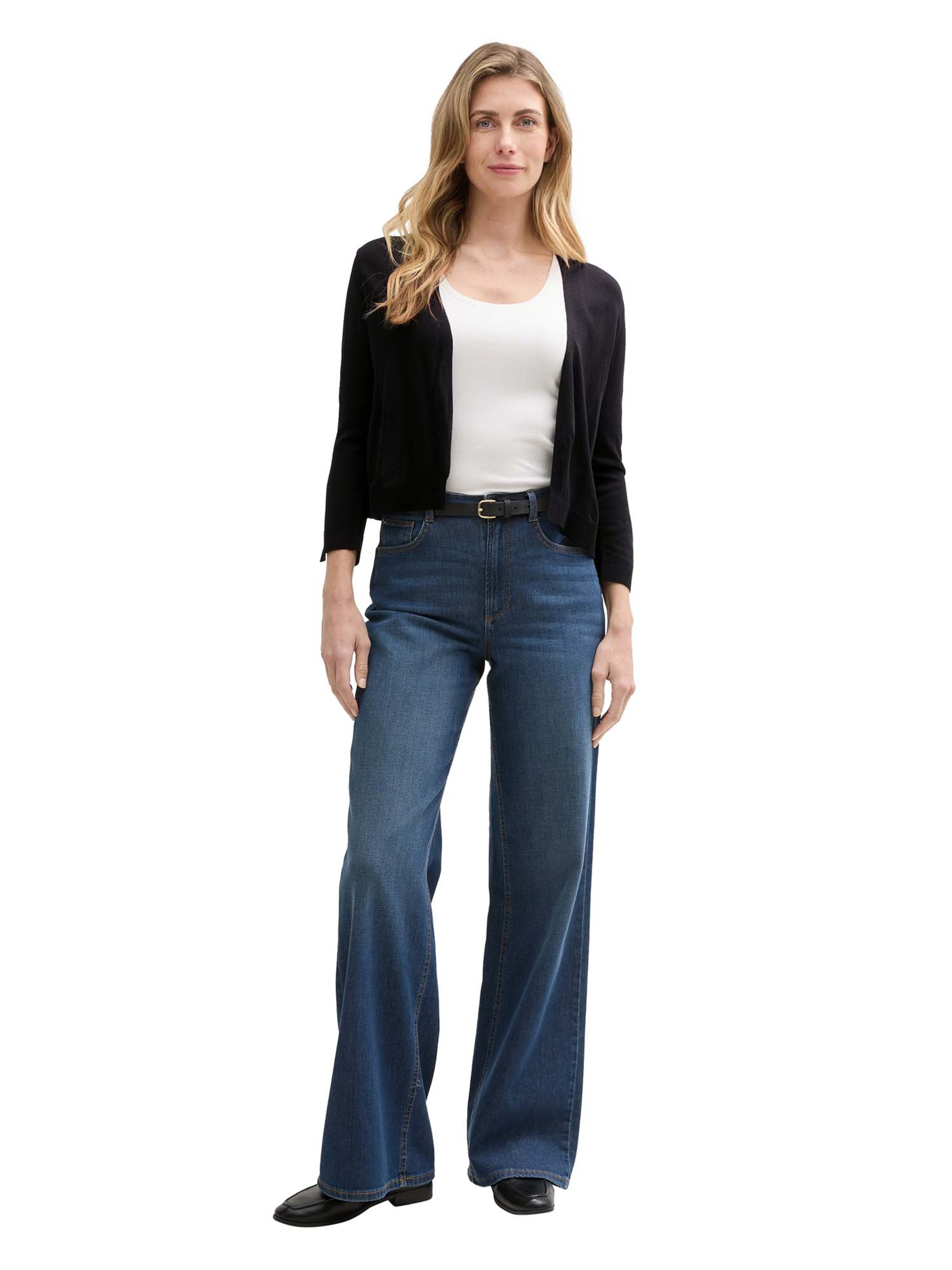 TOM TAILOR - Casaco de malha em preto