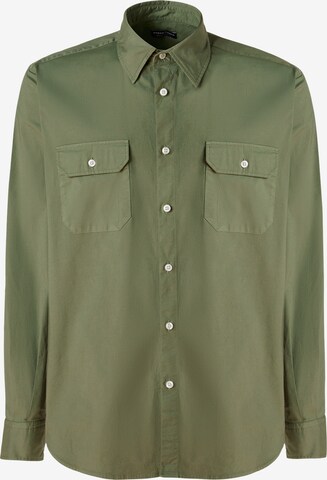 North Sails Regular fit Button Up Shirt 'Popeline' in Green: front