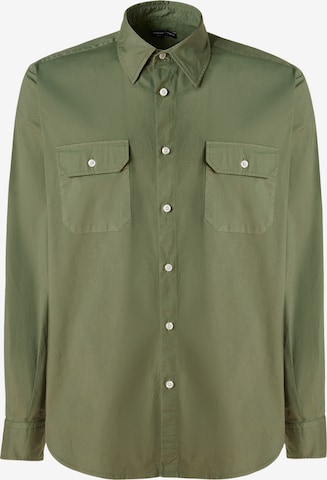 North Sails Button Up Shirt 'Popeline' in Green: front