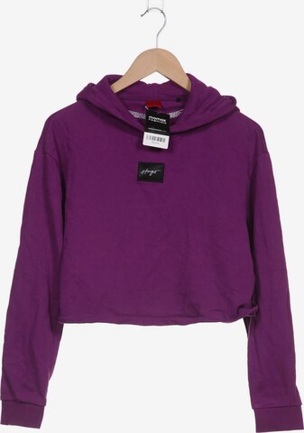 HUGO Sweatshirt & Zip-Up Hoodie in S in Purple: front